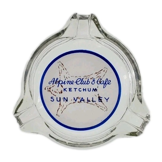 Vintage Ashtray / Alpine Club (Casino) & Cafe / Ketchum Idaho (Hemingway\'s Hang) Vintage Ashtray / Alpine Club (Casino) & Cafe / Ketchum Idaho (Hemingway\'s Hang)