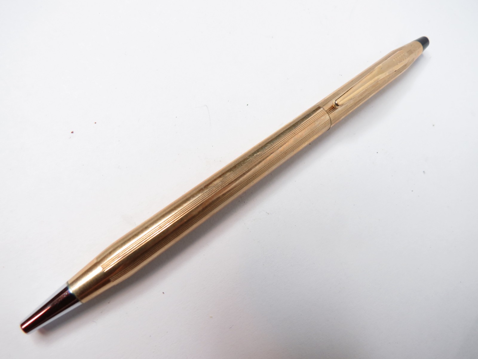 ANTIQUE CROSS YELLOW 10KT GOLD FILLED MECHANICAL PENCIL