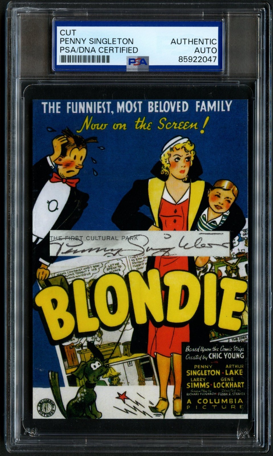 Penny Singleton signed autograph 3.5x5 Actress: Blondie Custom Cut PSA Slabbed Penny Singleton signed autograph 3.5x5 Actress: Blondie Custom Cut PSA Slabbed
