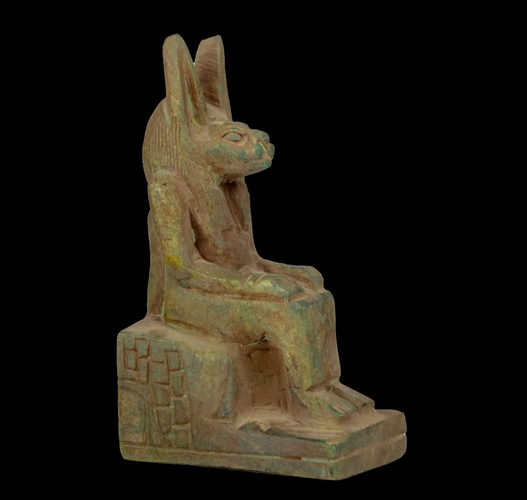 Ancient Egyptian Anubis Statue Rare Jackal-Headed God Stone Sculpture Ancient Egyptian Anubis Statue Rare Jackal-Headed God Stone Sculpture