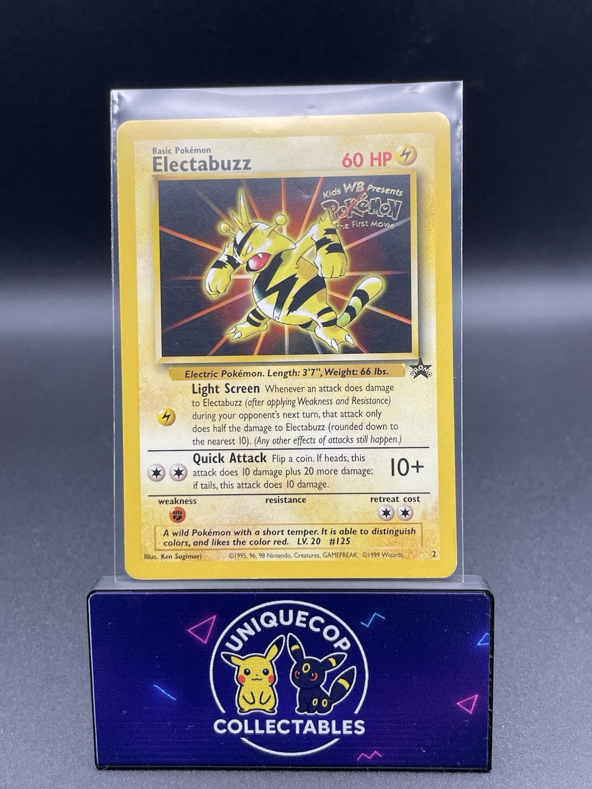 Pokémon Electabuzz Black Star Promo #2 WOTC 1999 First Movie Promo