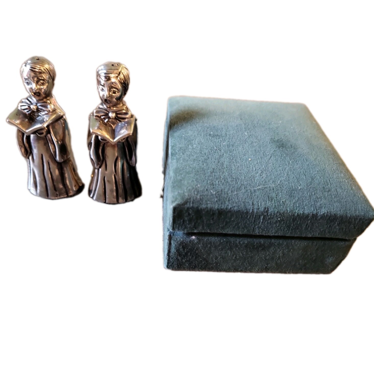 Vintage Neiman Marcus Godinger Silver Art Co. Choir Girls Silver Plate Shakers Vintage Neiman Marcus Godinger Silver Art Co. Choir Girls Silver Plate Shakers