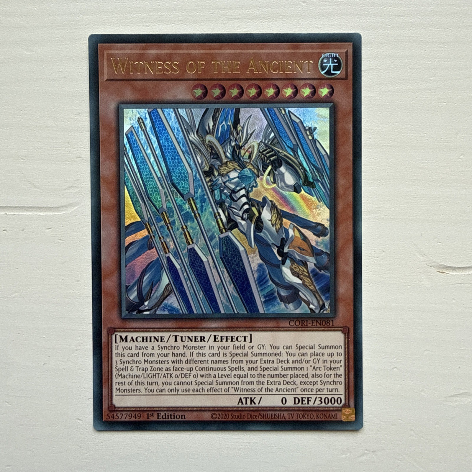 YUGIOH WITNESS OF THE ANCIENT ULTRA RARE CORI-EN081