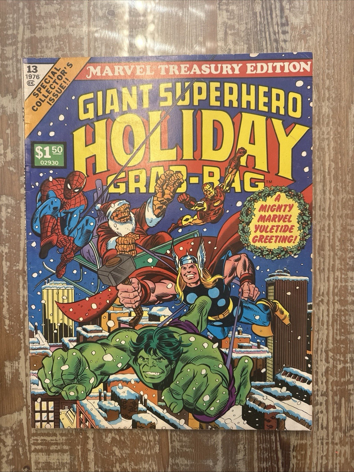 Marvel Comics Treasury Edition #13 Giant Superhero Holiday Grab-Bag 1976 VG+