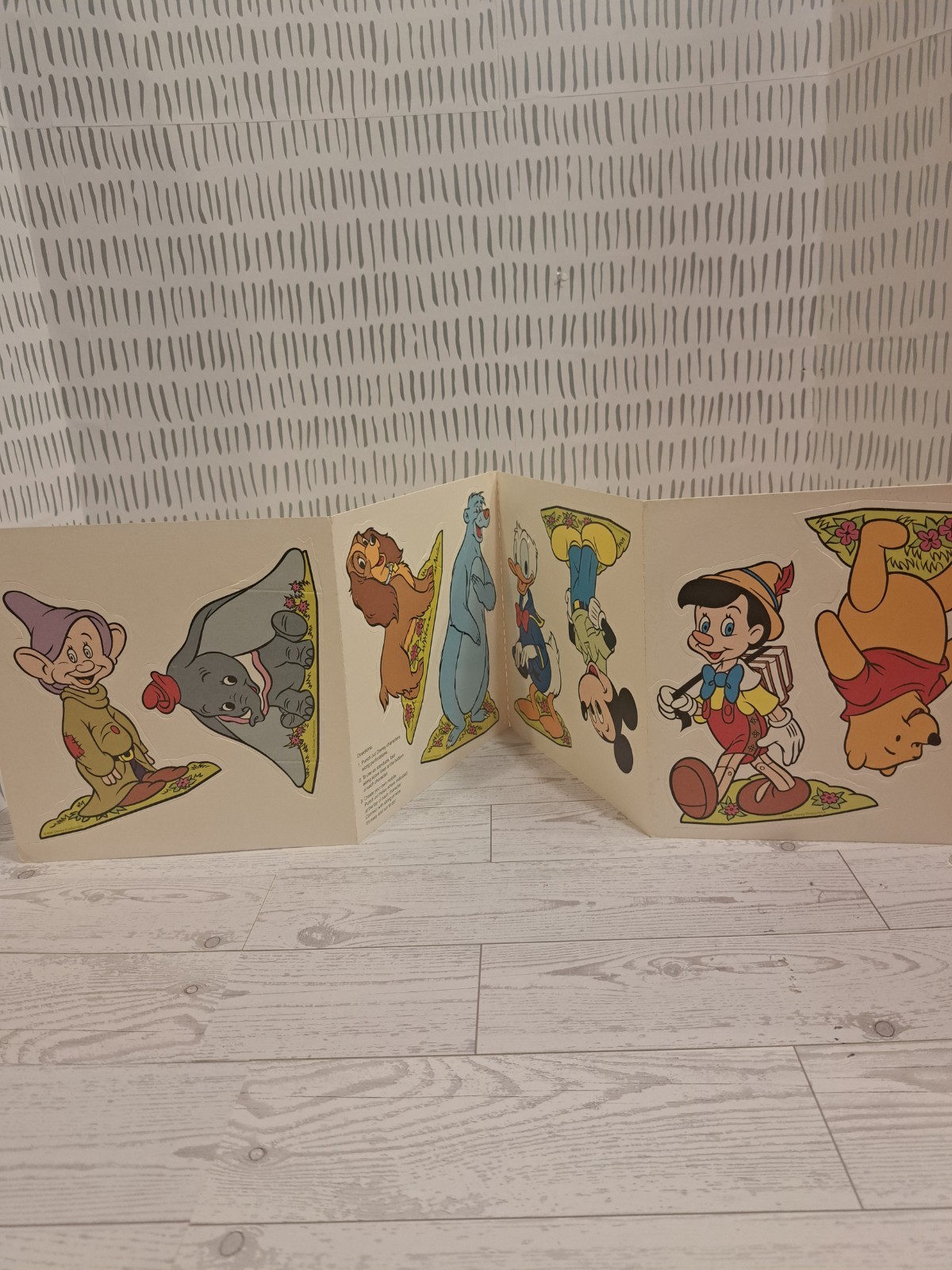 NOS Vintage 1980s Disney Character Cardboard Punch-Outs for Standups or Mobile