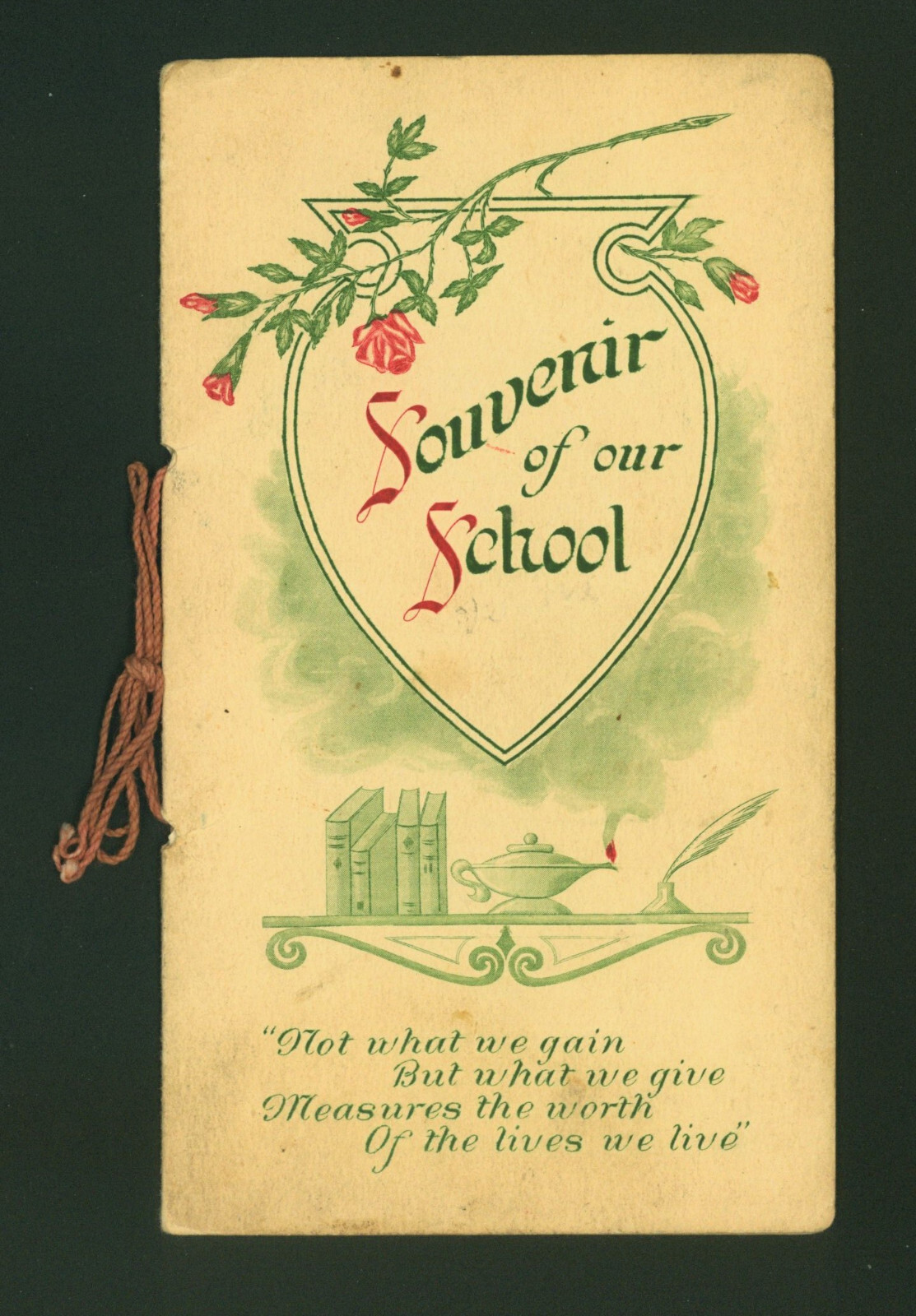 Vintage 1920-21 Souvenir Of Our School Booklet Margaret School Lincoln Co. Kans.