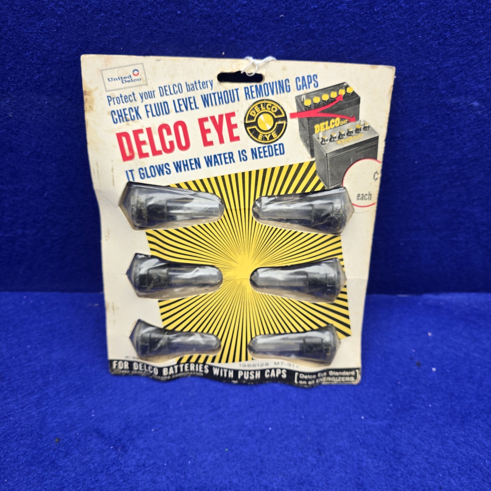 NOS Delco eye battery push caps. AC Delco Chevrolet GM 1965 NIB   USA  seller