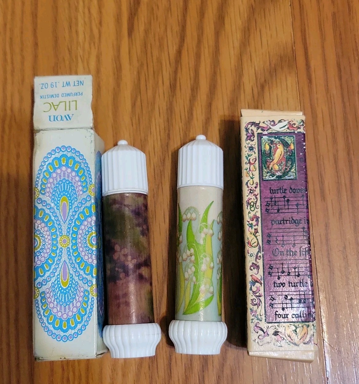 2~VINTAGE 60’s AVON PERFUMED DEMISTIK~ Lily Of The Valley & Lilac~New Never Used