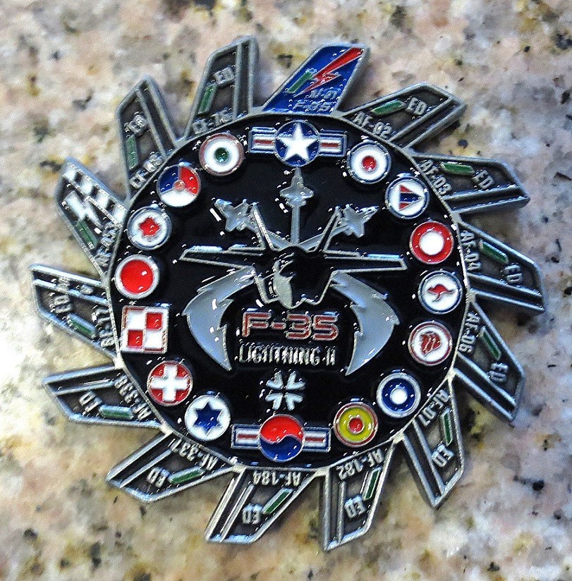 F-35 461st FLT TEST SQUADRON DEADLY JESTERS TAIL FLASH CHALLENGE COIN RARE WOW F-35 461st FLT TEST SQUADRON DEADLY JESTERS TAIL FLASH CHALLENGE COIN RARE WOW
