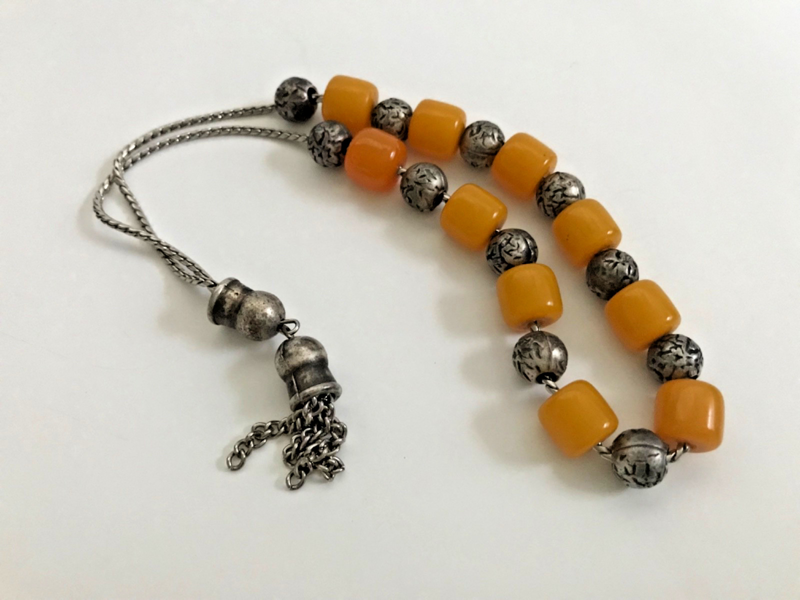 Vintage amber bakelite rosary