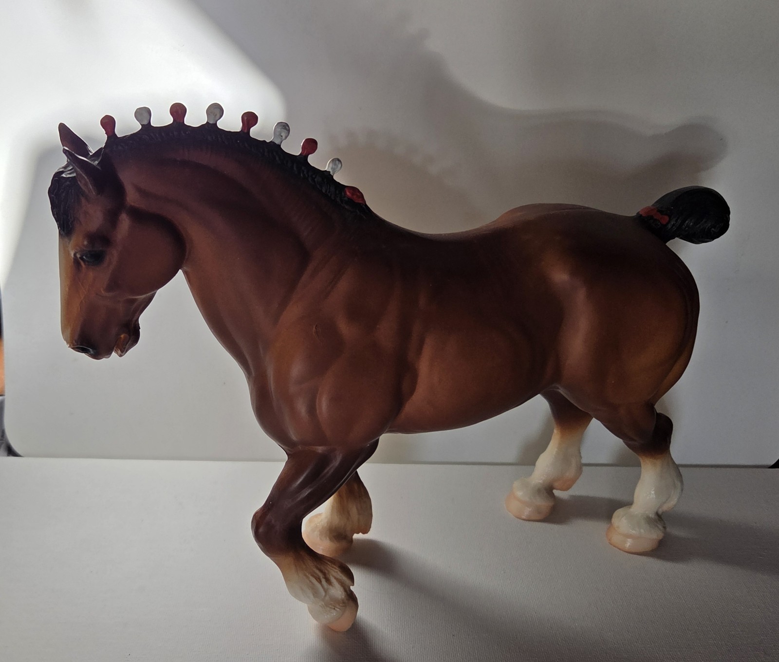 Vintage Breyer #80, Traditional Bay Clydesdale Stallion, Brown, Red & White Bobs Vintage Breyer #80, Traditional Bay Clydesdale Stallion, Brown, Red & White Bobs