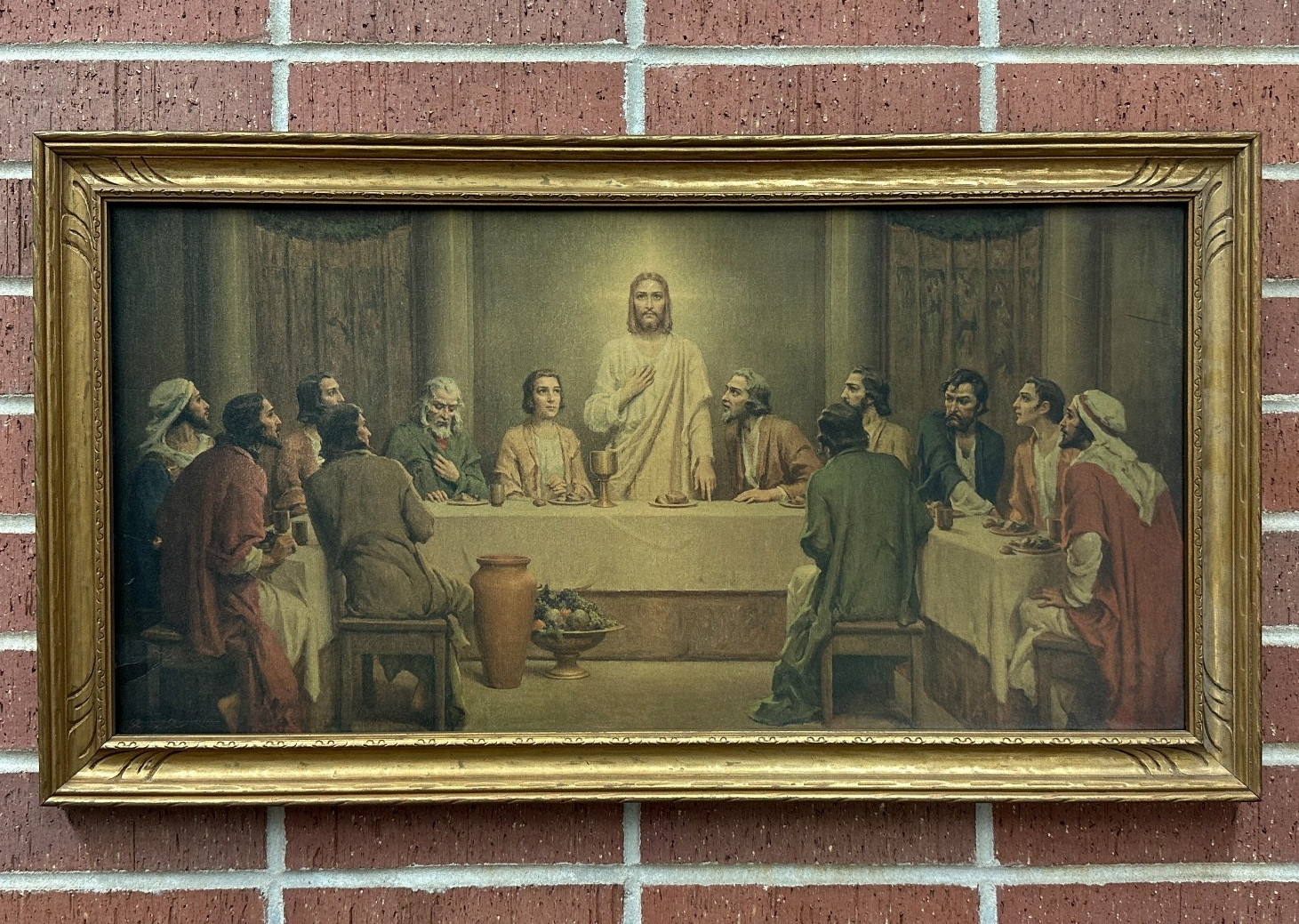 VTG Jesus Last Supper C. Bosseron Chambers Gold Framed RELIGIOUS Litho on Board VTG Jesus Last Supper C. Bosseron Chambers Gold Framed RELIGIOUS Litho on Board