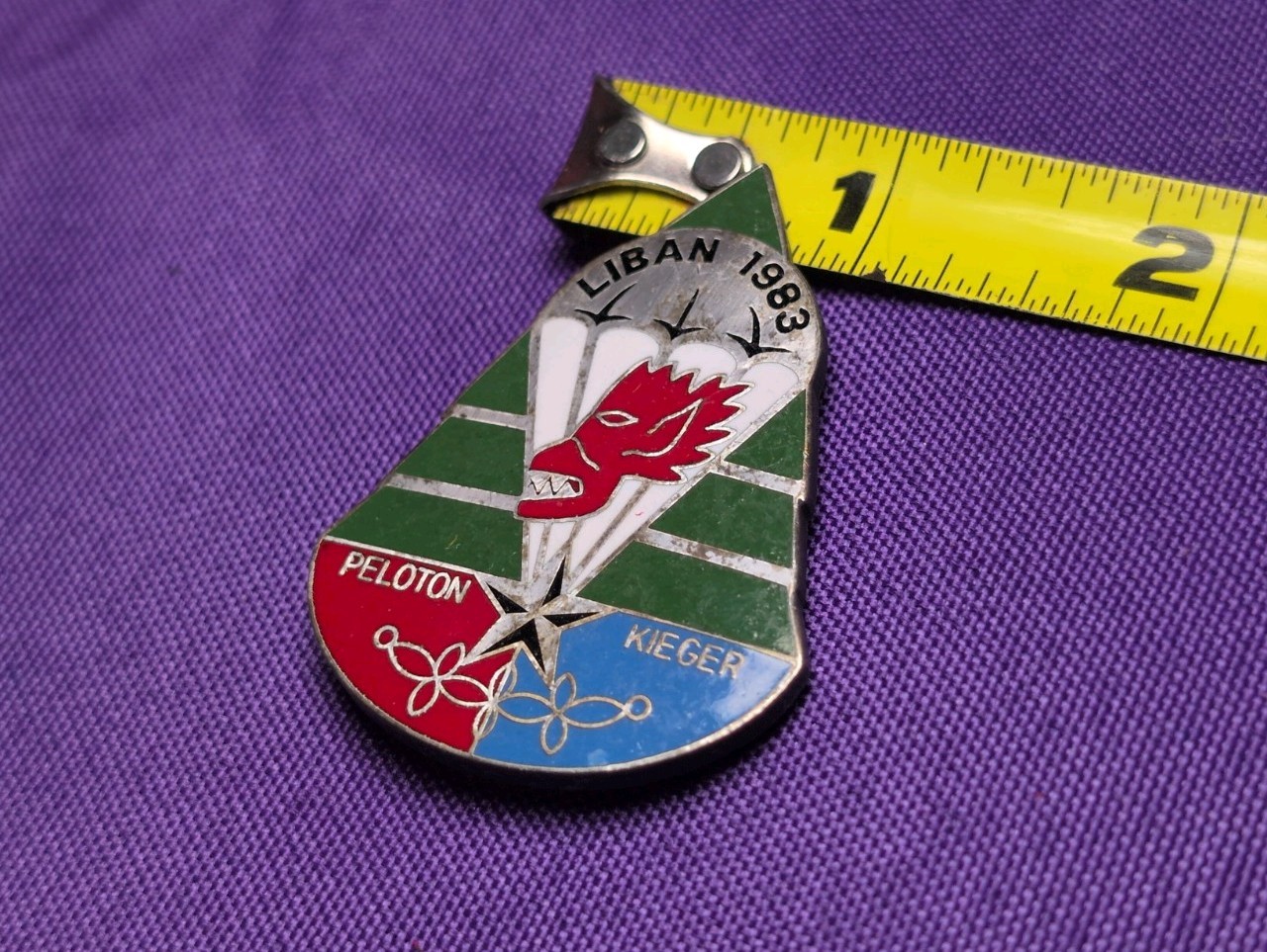 French Foreign Legion 1er REC Insignia Peloton Krieger Liban 1983 Lebanon Badge