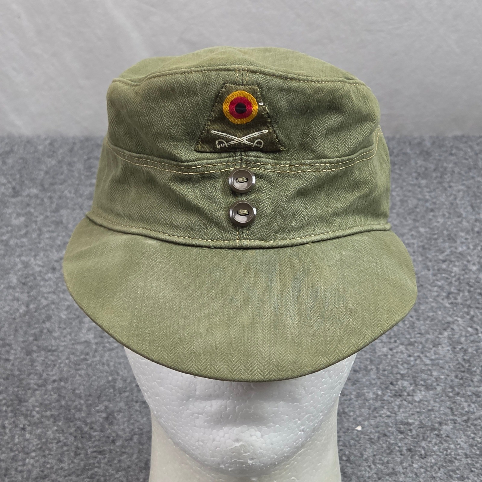 Vintage 1958 West German Military Field Cap Olive Bamberger Mutzen-Industrie Vintage 1958 West German Military Field Cap Olive Bamberger Mutzen-Industrie