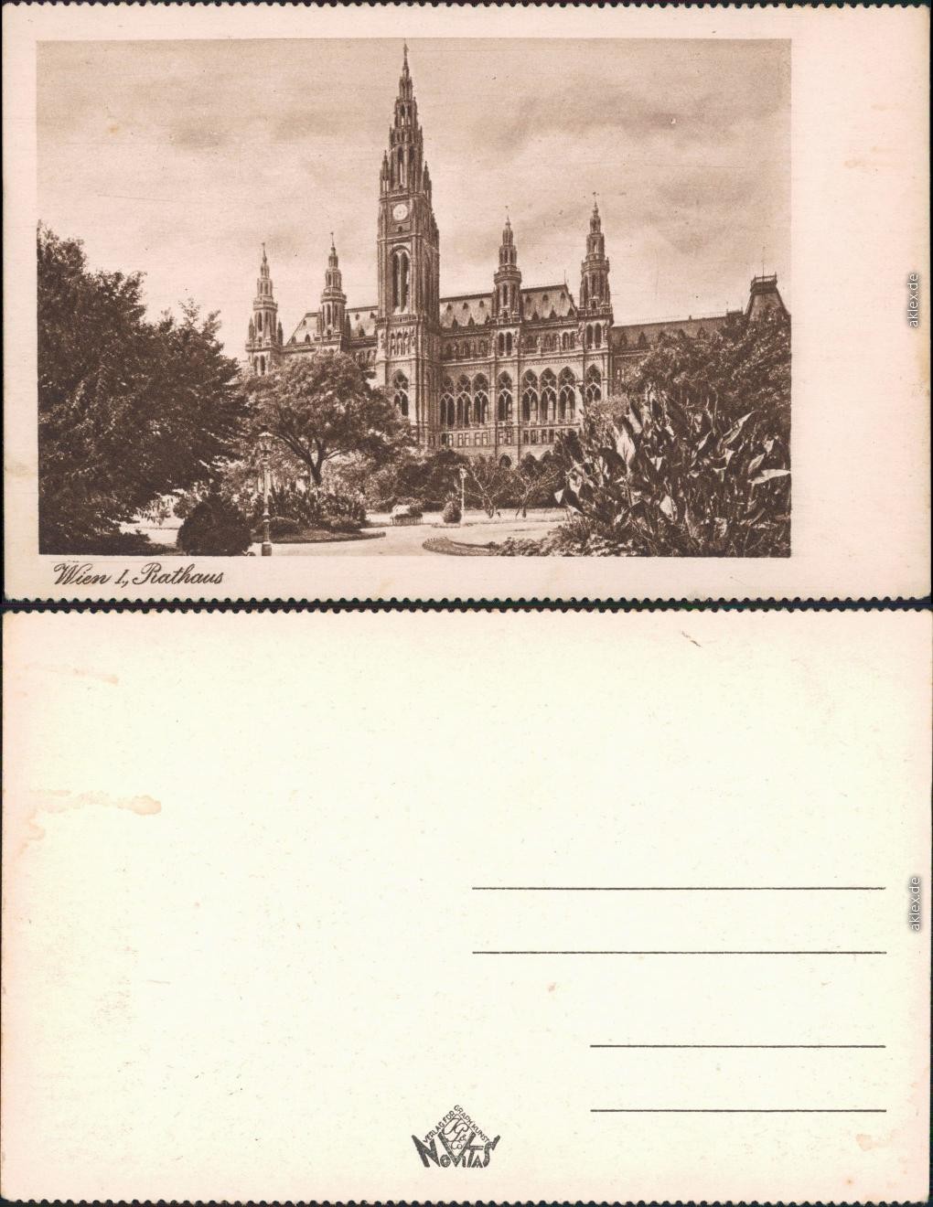 Postcard Vienna Vienna City Hall 1929 Postcard Vienna Vienna City Hall 1929