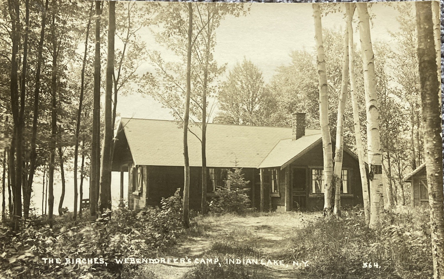 Indian Lake NY Webendorfers Camp The Birches RPPC c1910 Indian Lake NY Webendorfers Camp The Birches RPPC c1910