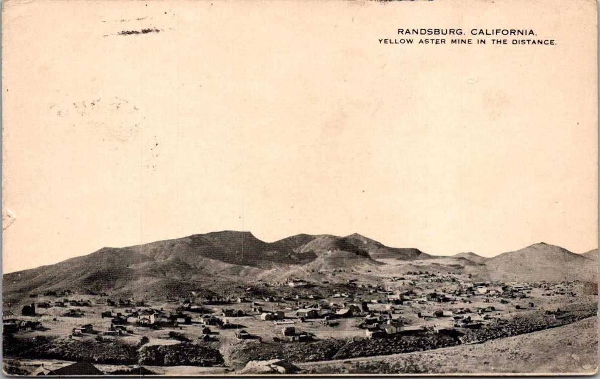 c1915 Yellow Aster Mine & Town View Randsburg California CA Kern County Postcard c1915 Yellow Aster Mine & Town View Randsburg California CA Kern County Postcard