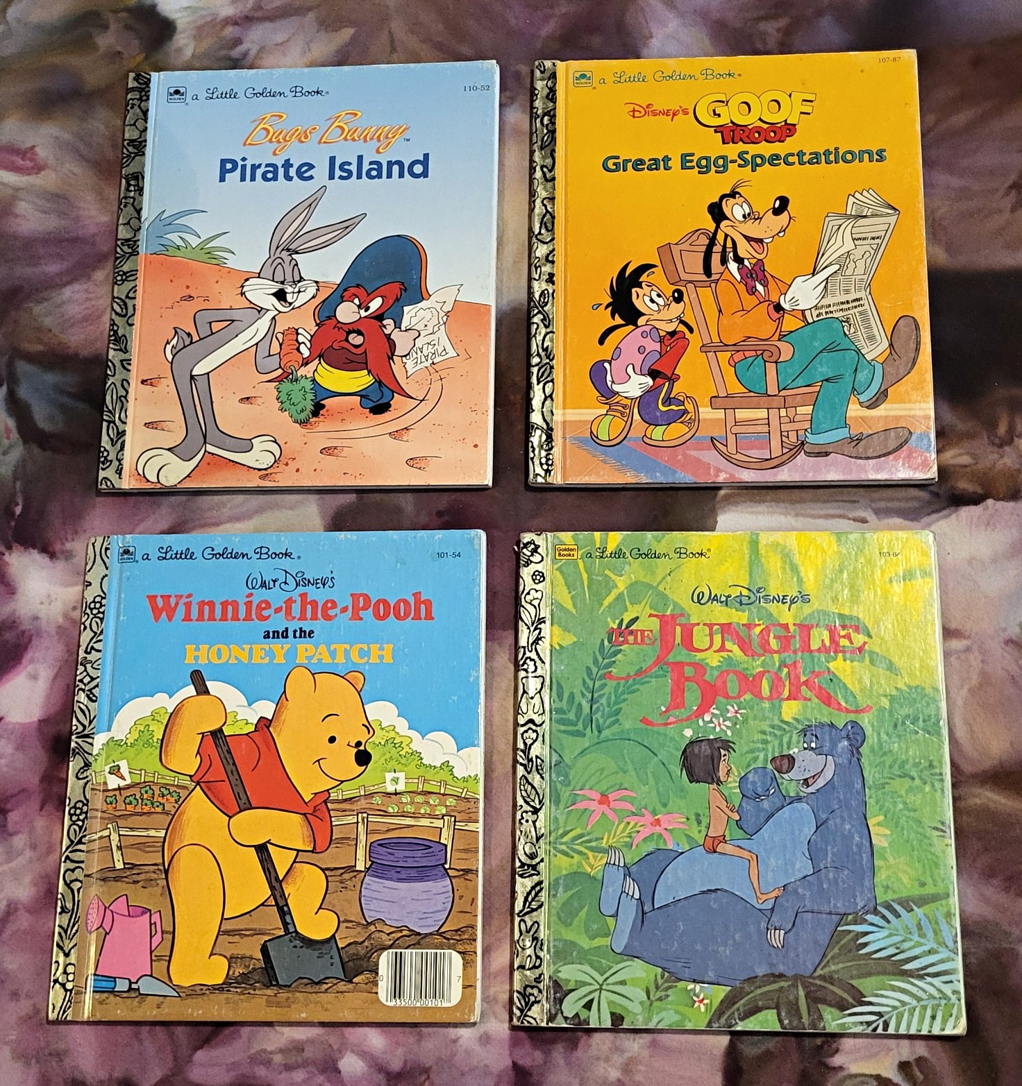 Vtg Little Golden Book Disney Lot 4 (1995) Bugs Bunny Goofy Pooh Jungle Book