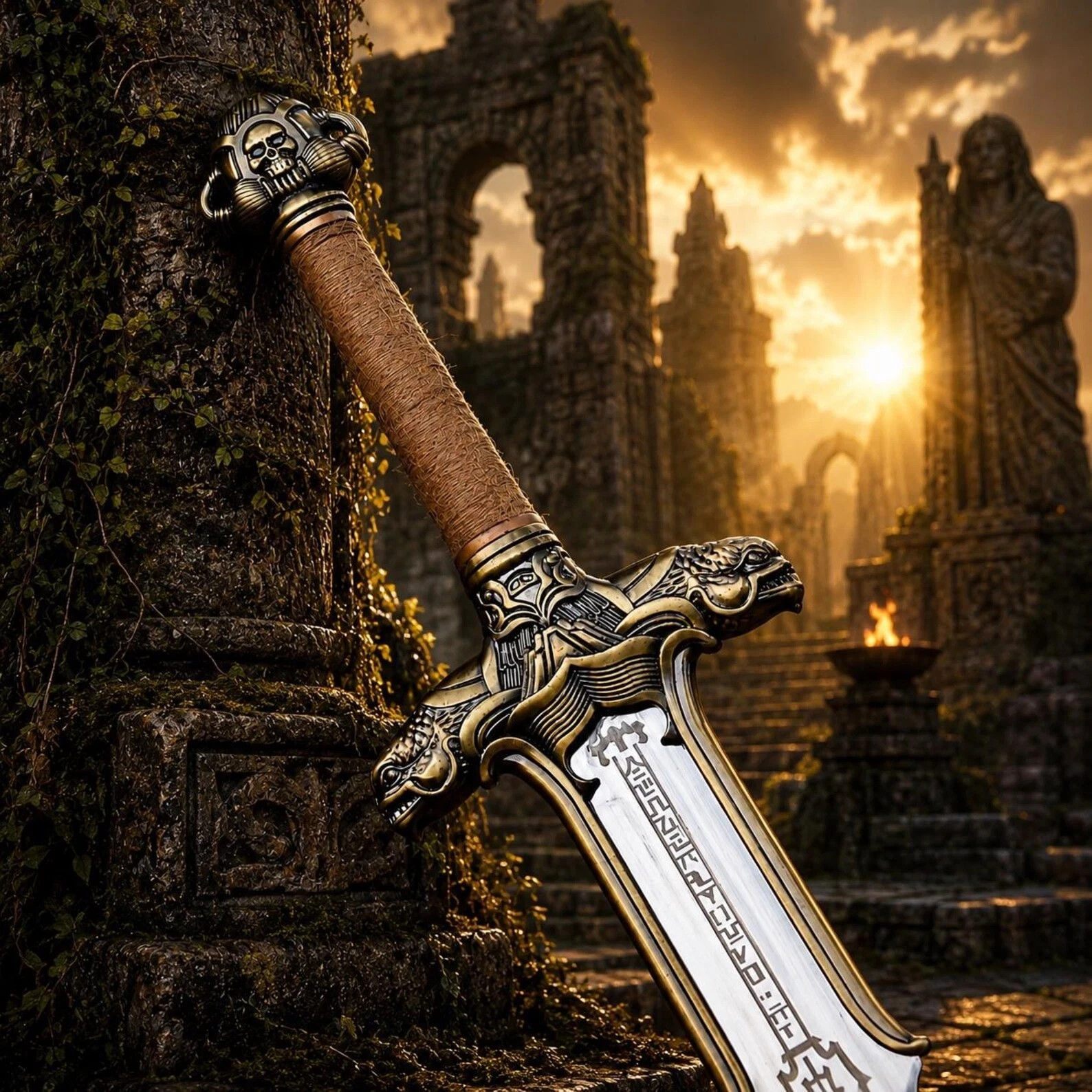Conan the Barbarian Sword – Real Full Tang Atlantean Medieval Swords Replica Conan the Barbarian Sword – Real Full Tang Atlantean Medieval Swords Replica
