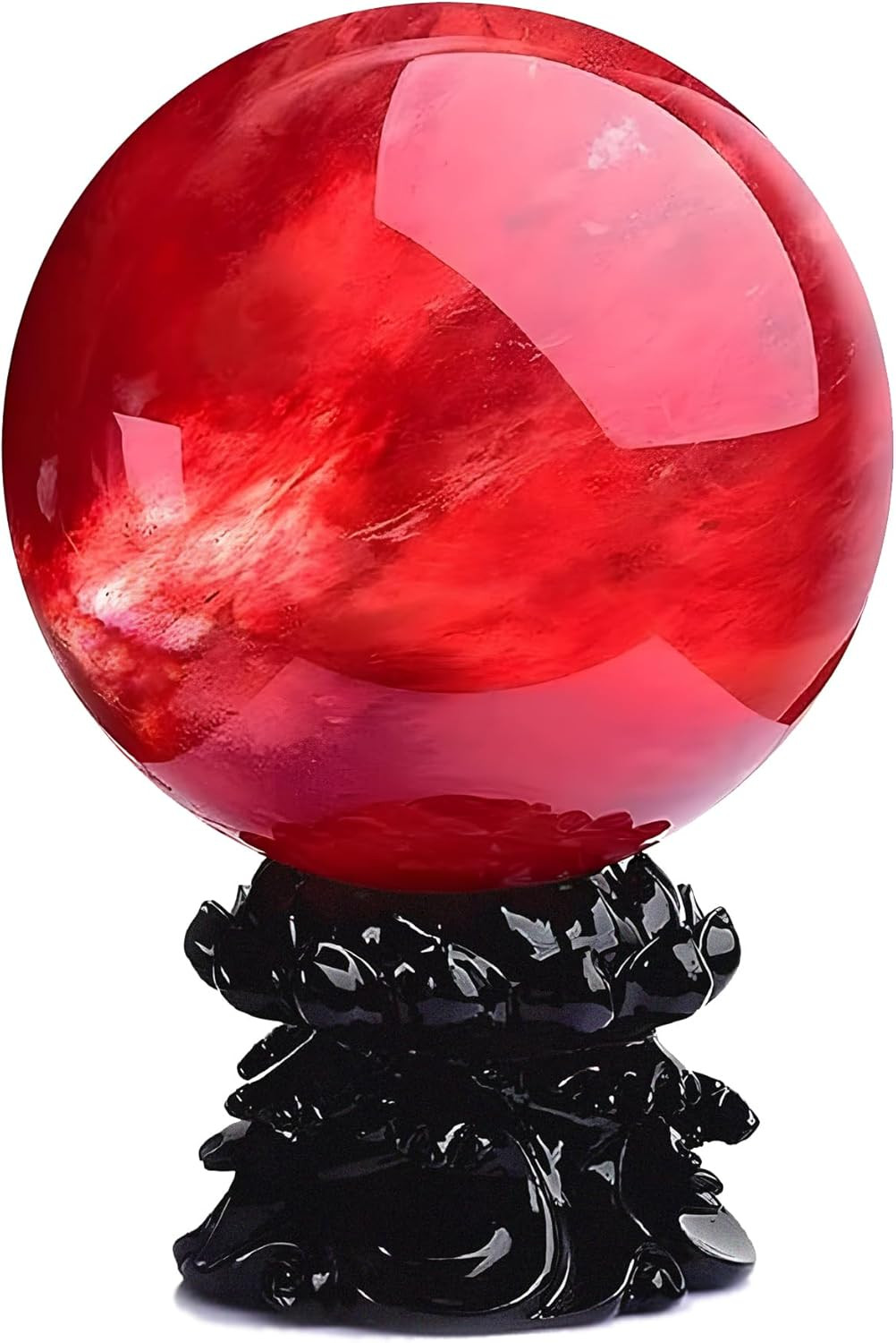 Red Obsidian Ball with Stand, 4 Inch Natural Red Crystal Ruby Ball Sphere Meltin Red Obsidian Ball with Stand, 4 Inch Natural Red Crystal Ruby Ball Sphere Meltin