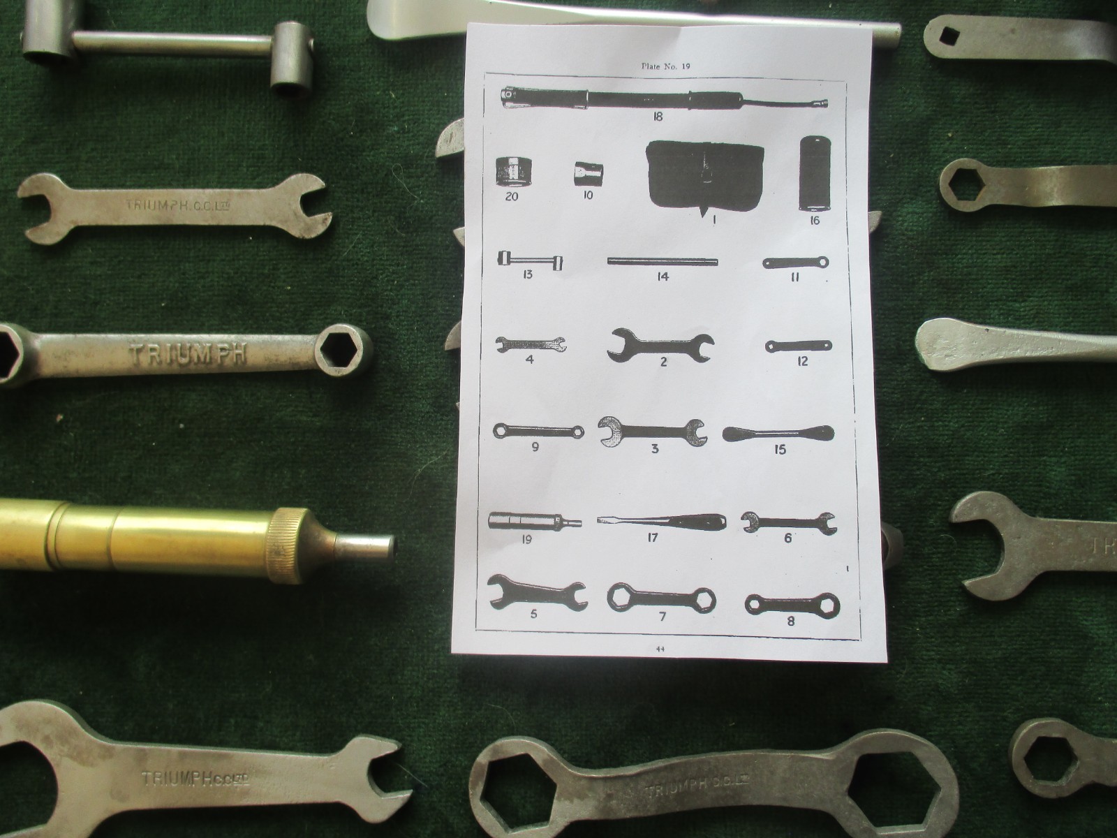 RARE TRIUMPH TOOLKIT 1937-1939 ~ 1945-1953 650 SPEED TWIN 5T -TIGER 100-350 3T