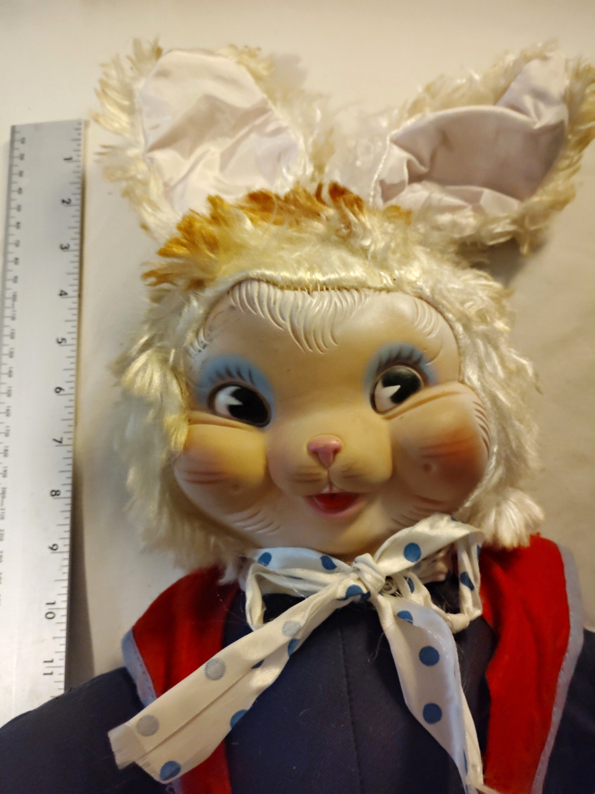 Vintage GUND Creation Rubber Face Bunny Rabbit Doll J. Swedlin Orig