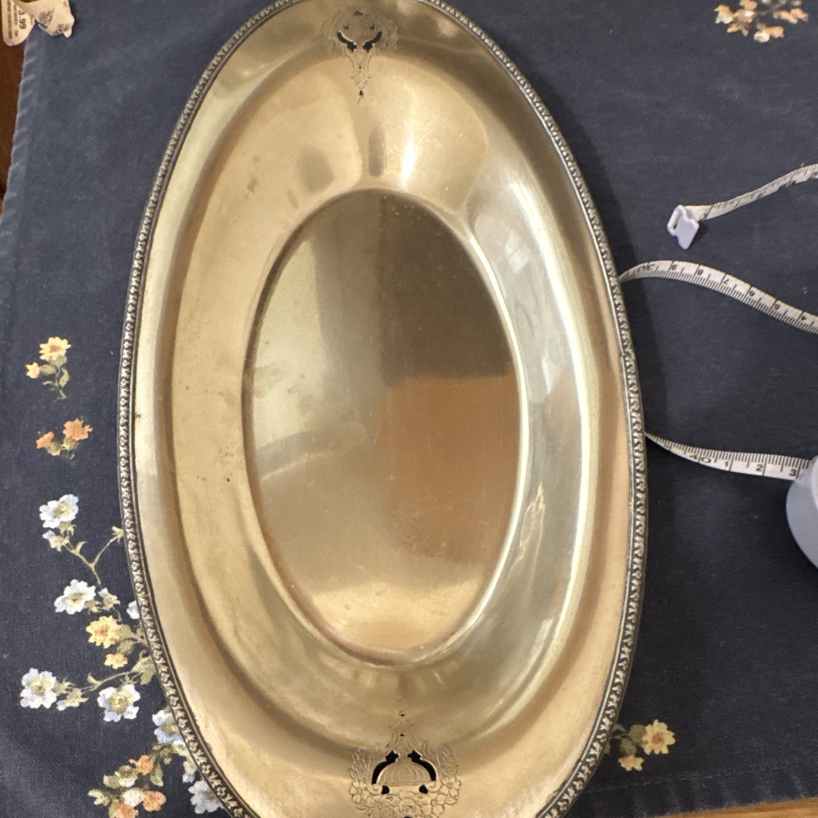 Apollo Sheffield Oval Silver Plate Tray Serving Platter with Maker’s Mark