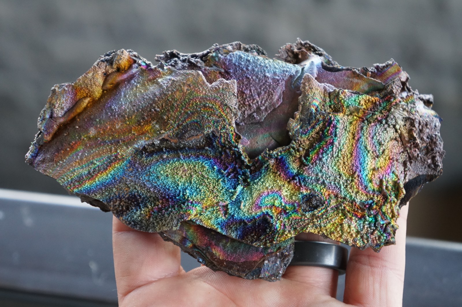 Rainbow Turgite-Iridescent Goethite Limonite Crystal Mineral Specimen Colorful Rainbow Turgite-Iridescent Goethite Limonite Crystal Mineral Specimen Colorful
