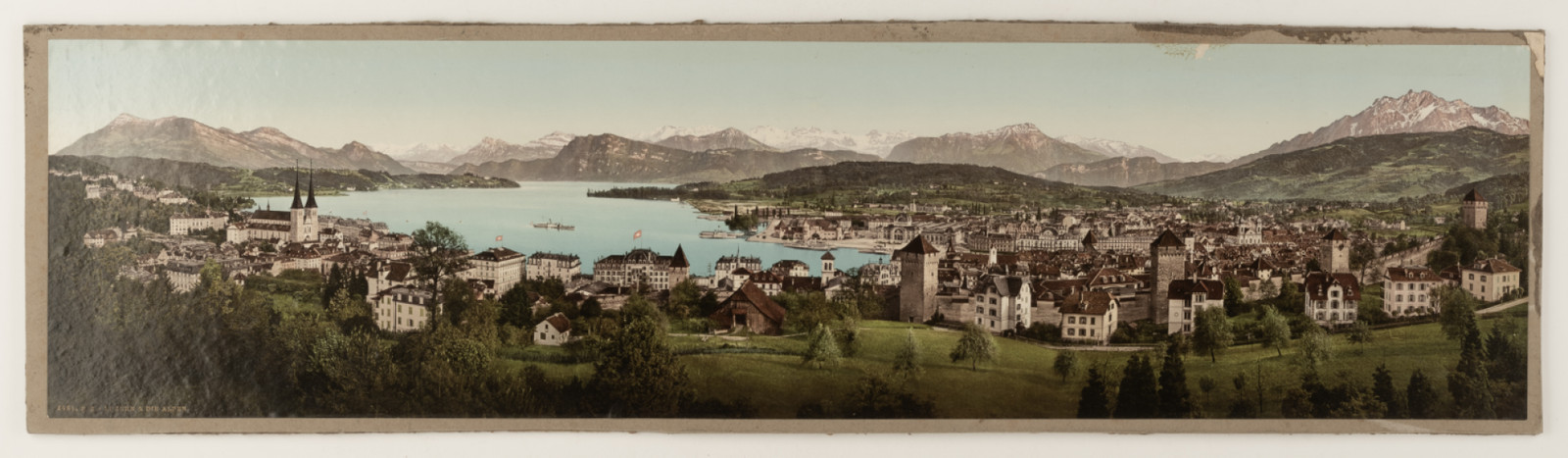 P.Z. Photochrom Zurich, Lake Lucerne. Lucerne and the Alps. photochrom P.Z. Photochrom Zurich, Lake Lucerne. Lucerne and the Alps. photochrom