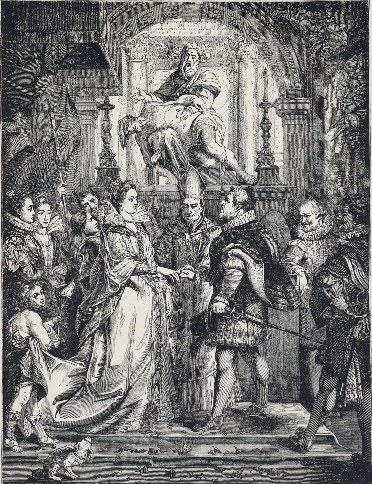 Marriage Marie de Medici to Henri IV France - 1876 Frank Leslie's Popular Monthl