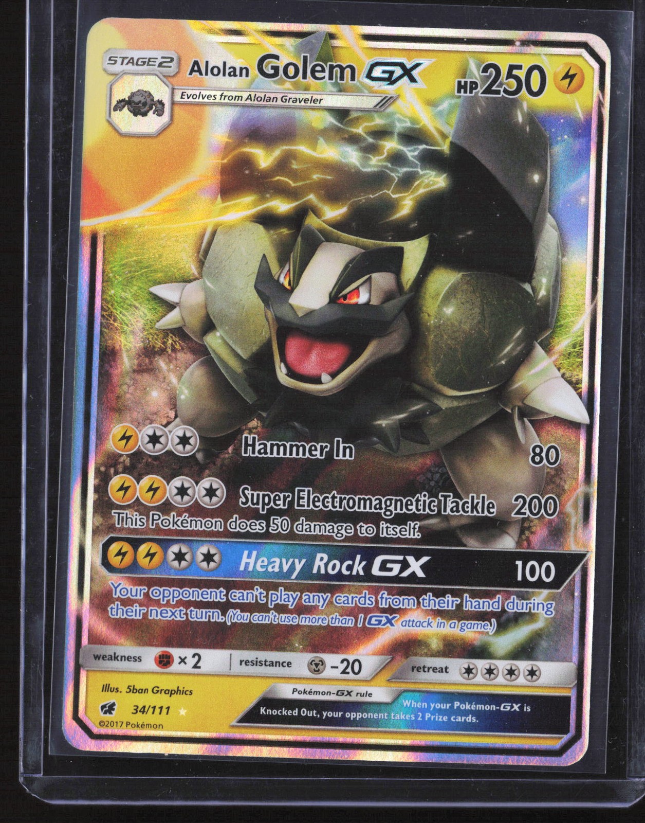 SM - Crimson Invasion #34/111 Alolan Golem GX