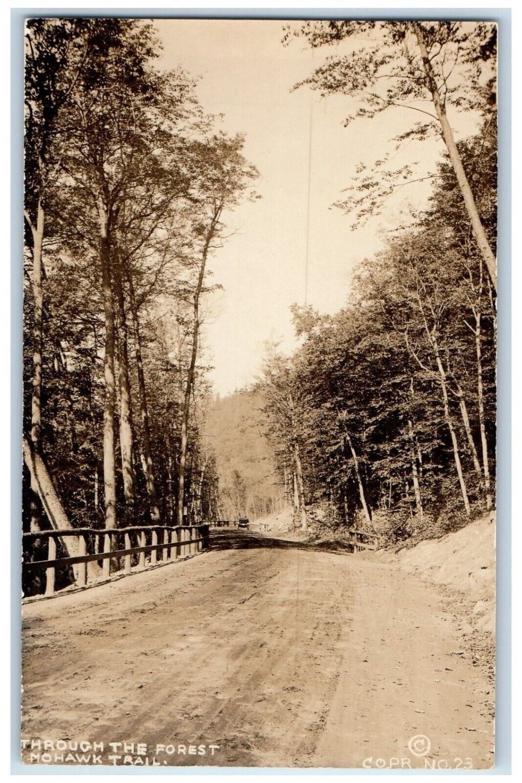 c1910\'s Through The Forest Dirt Road Mohawk Trail MA Antique RPPC Photo Postcard c1910\'s Through The Forest Dirt Road Mohawk Trail MA Antique RPPC Photo Postcard