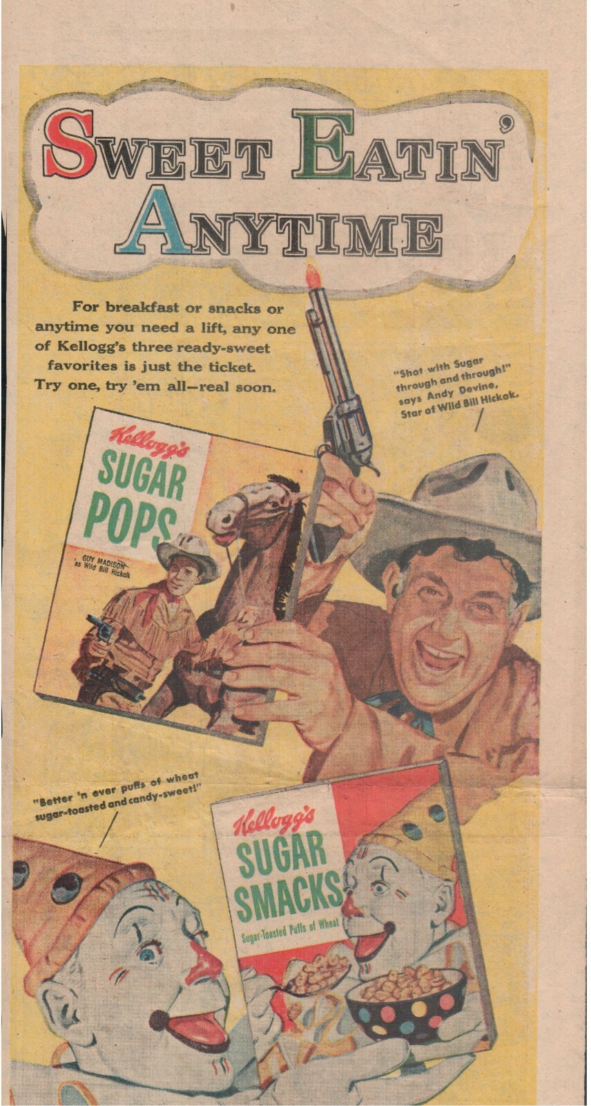 1957 Newspaper RARE Wild Bill Hickok” \