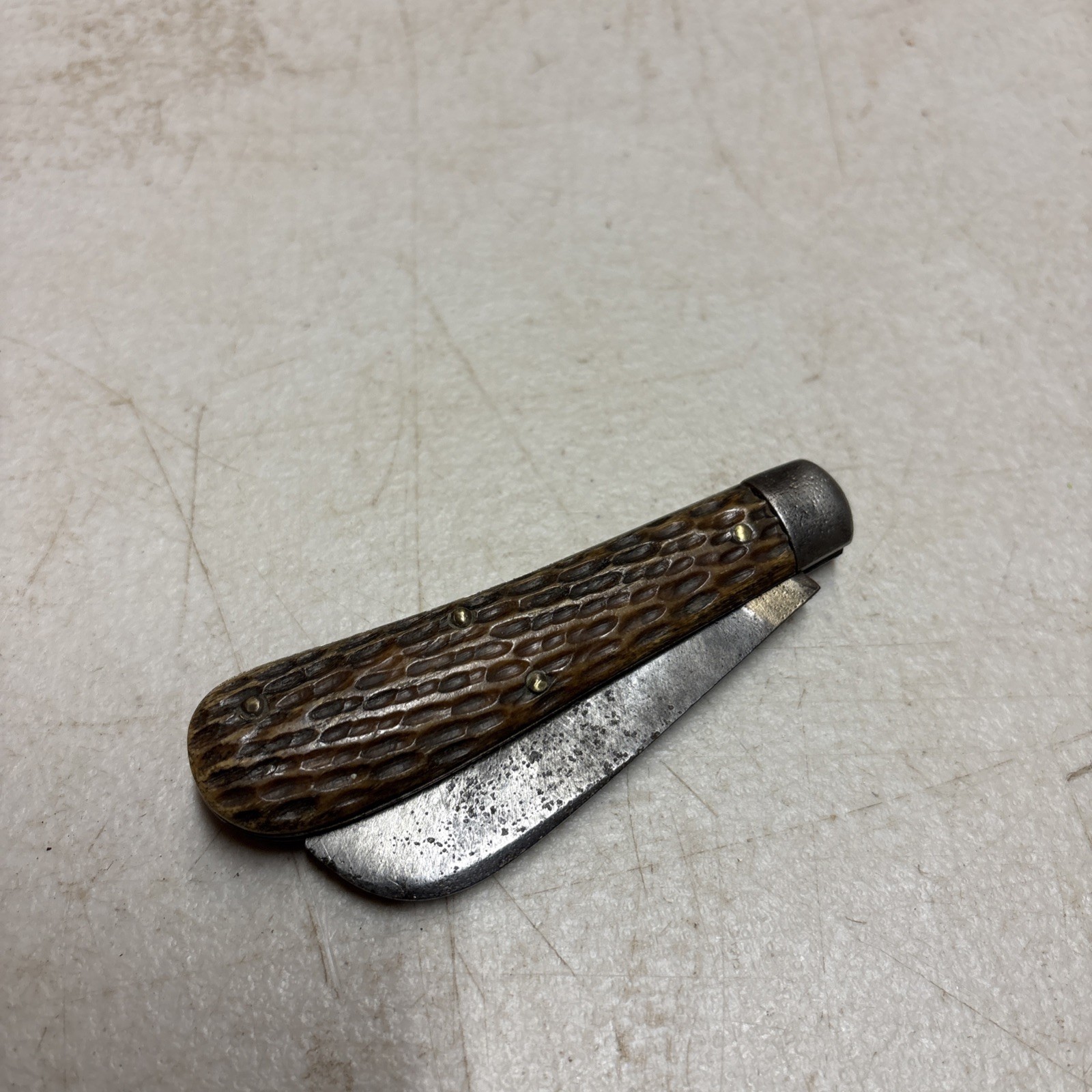 Vintage Schrade Cut Co Walden NY Bone Handle Hawkbill Knife