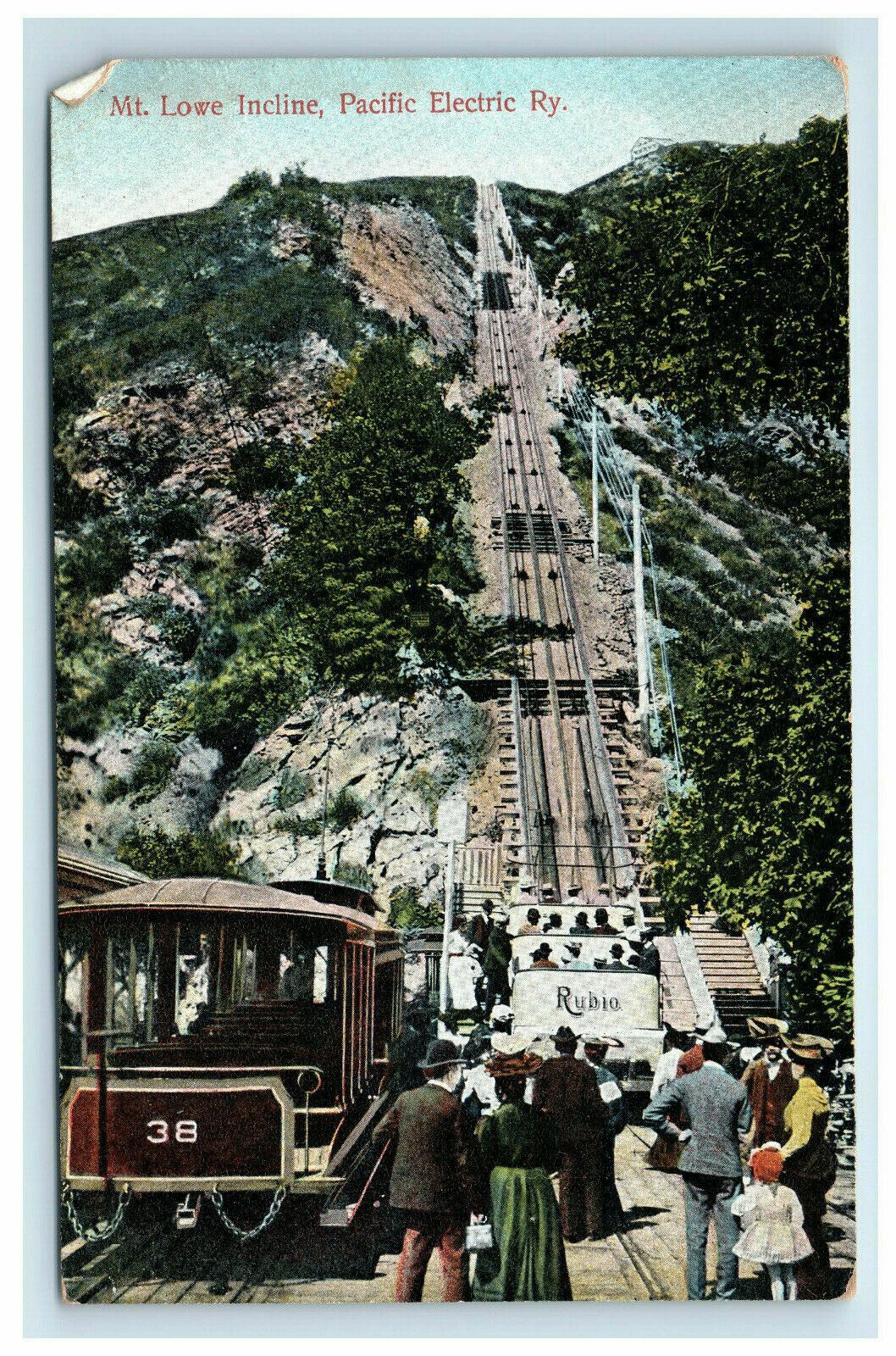 1907 Mt Lowe California Pacific Electric Railway Postcard Echo Canyon Cancel 1907 Mt Lowe California Pacific Electric Railway Postcard Echo Canyon Cancel