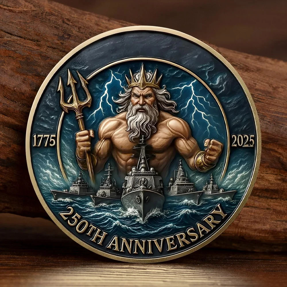 U.S. Navy 1775-2025 250th Anniversary Challenge Coin Military Veteran Gift