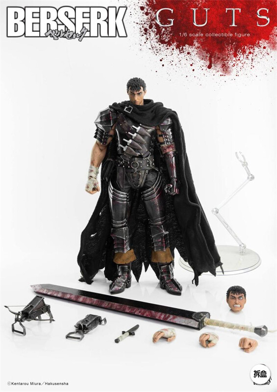Threezero Berserk Guts (Black Swordsman) 1/6th Collectibles Action Figure New