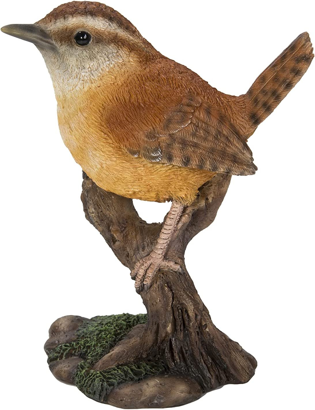 Various Bird on Stump Statues (Carolina Wren)