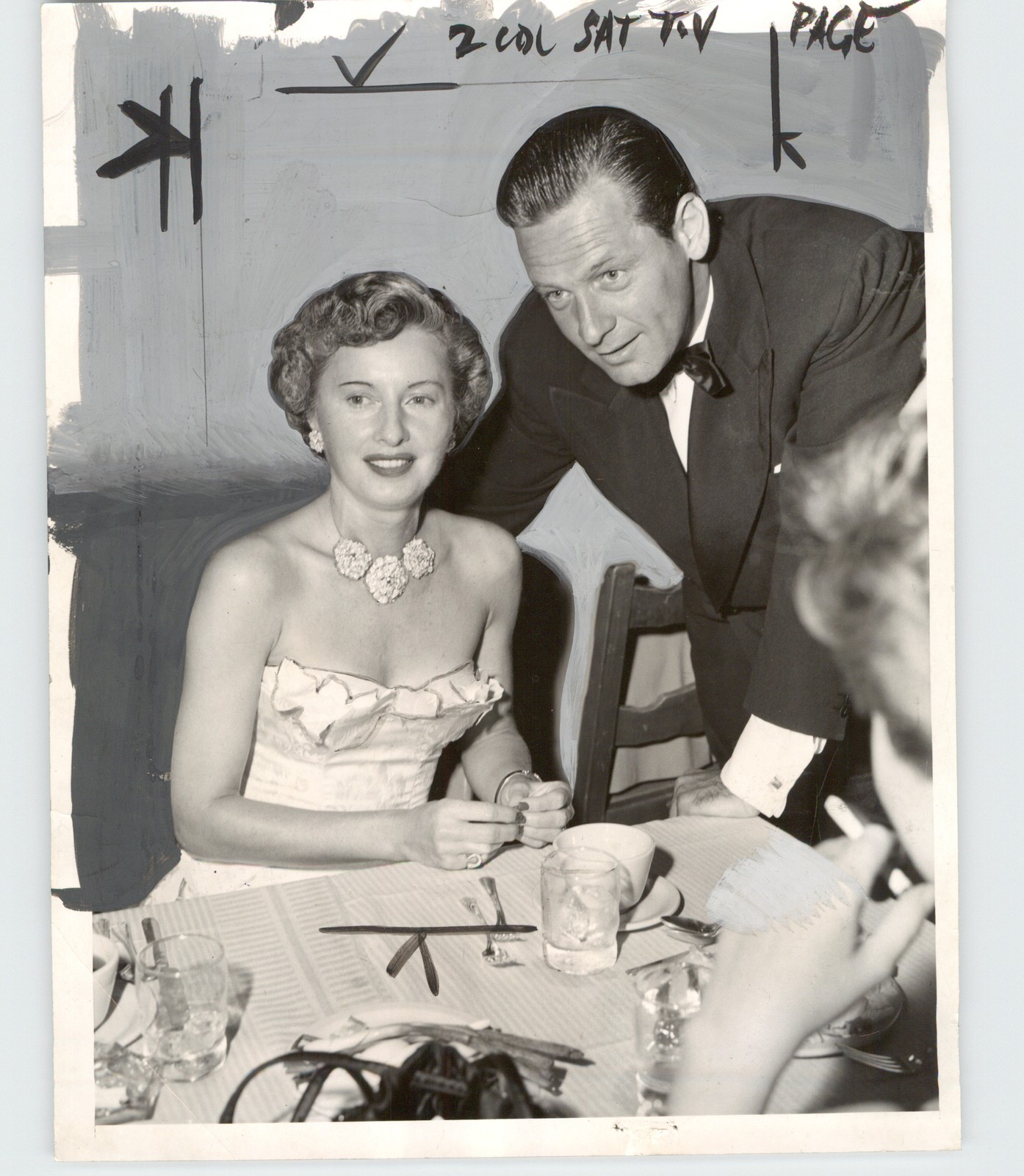 Barbara Stanwyck William Holden Hollywood Event 1956 Press Photo Nat Dallinger Barbara Stanwyck William Holden Hollywood Event 1956 Press Photo Nat Dallinger
