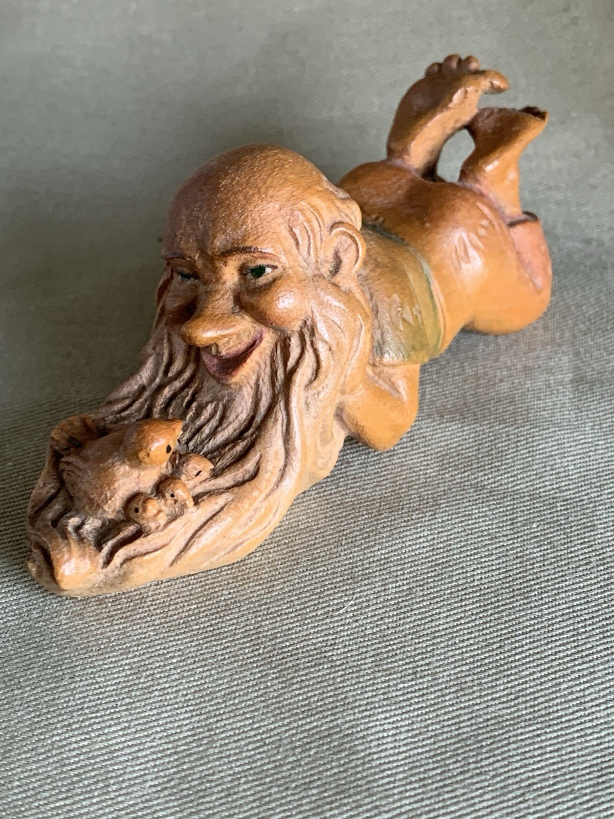 Vtg Hand Carved Wood Troll figurine Folk Art Vtg Hand Carved Wood Troll figurine Folk Art