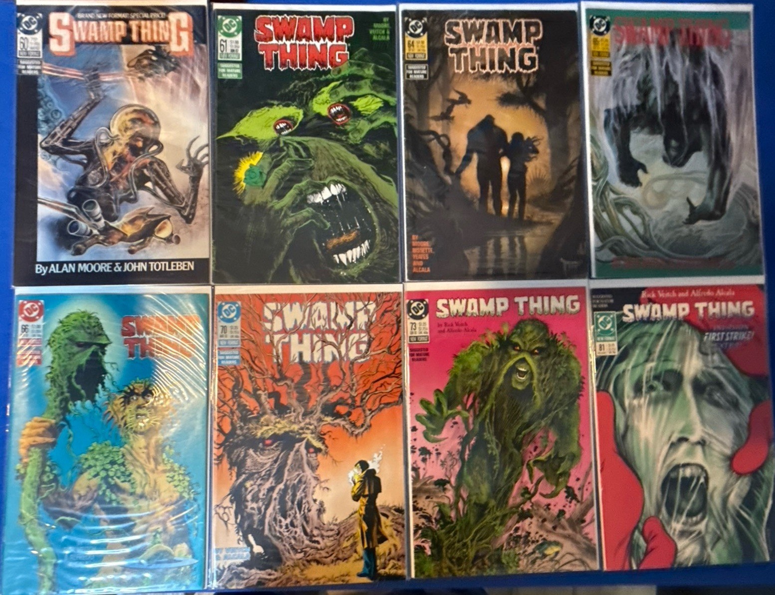 Swamp Thing #60, 61, 64-66, 70, 73, 81 (DC, 1987) Lot Of 8, Alan Moore, VF/NM