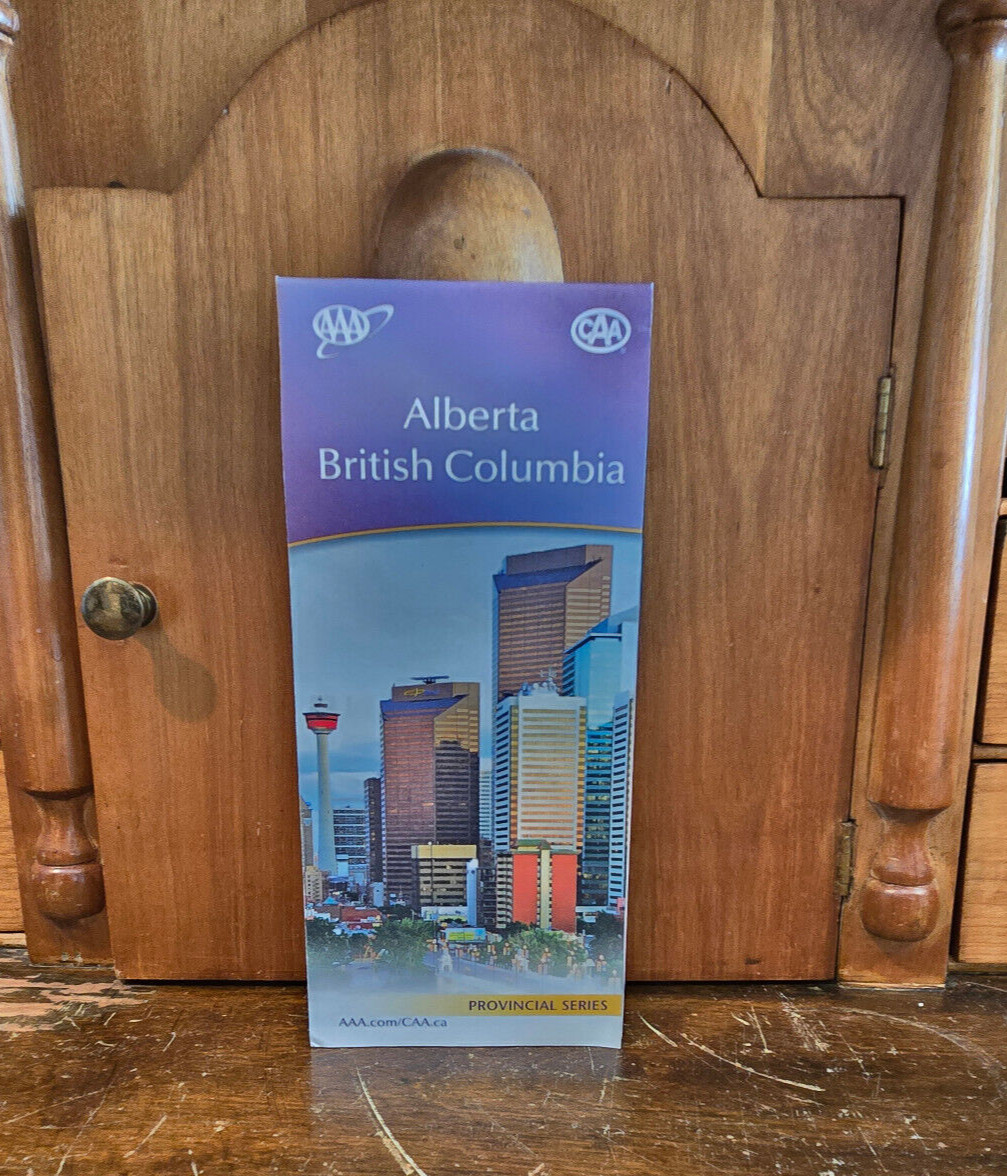 MAP OF ALBERTA BRITISH COLUMBIA CANADA /PROVINCIAL SERIES /HUGE FOLDOUT 2012