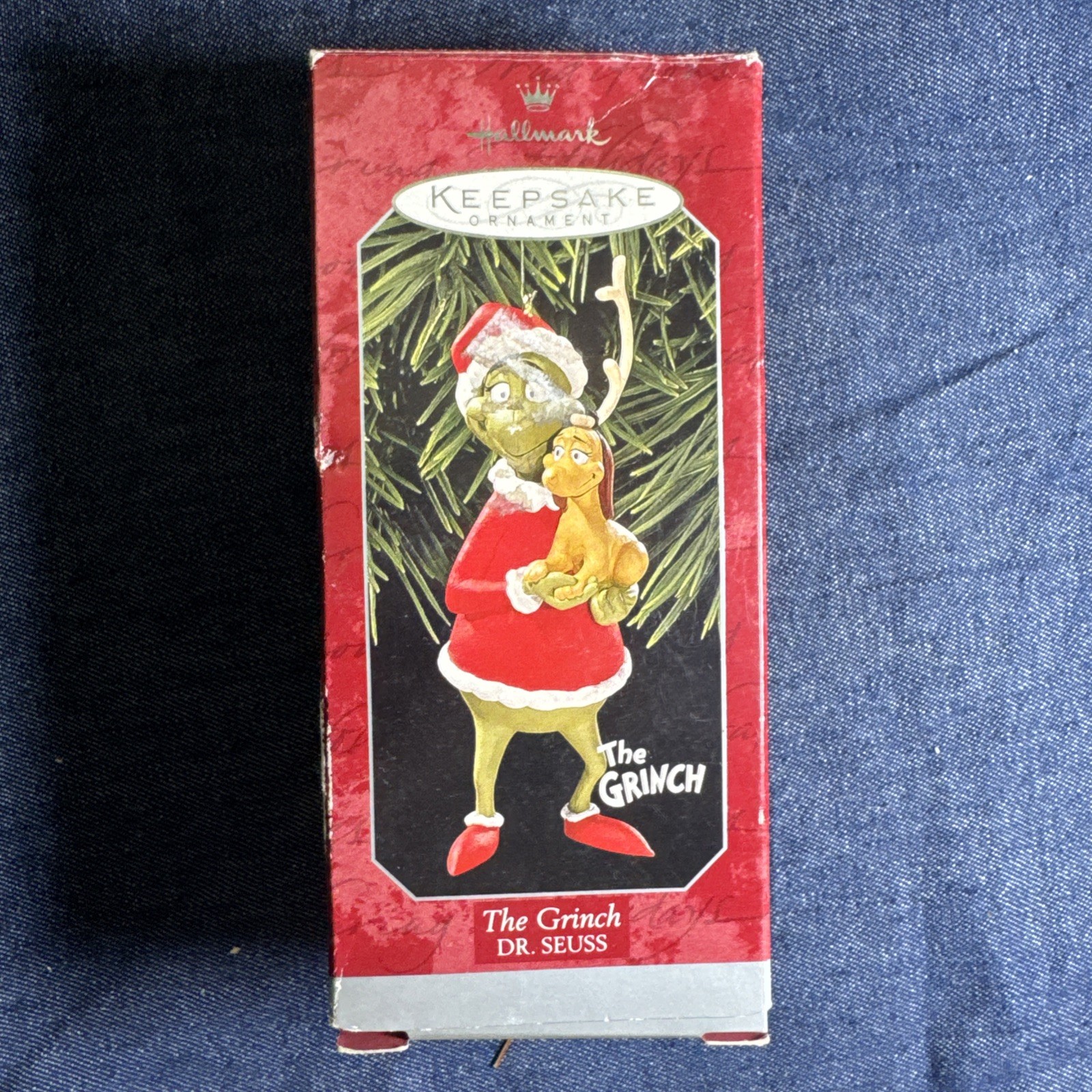 Hallmark The Grinch and Max Keepsake Ornament Dr. Seuss 1998 New in Box