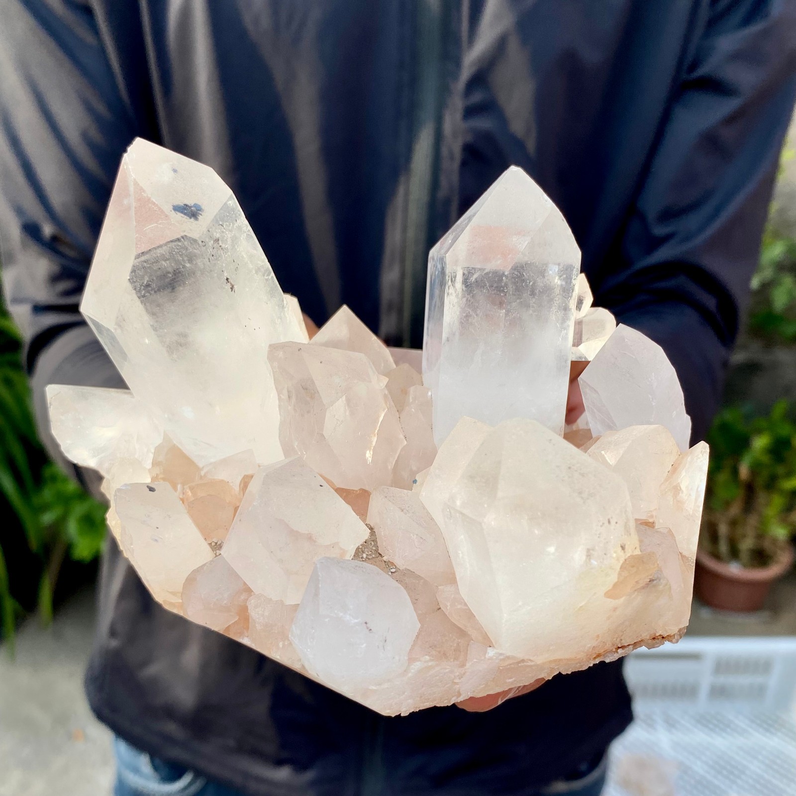 1.85LB A+++ Natural white Crystal Himalayan quartz cluster /mineralsls Specimen