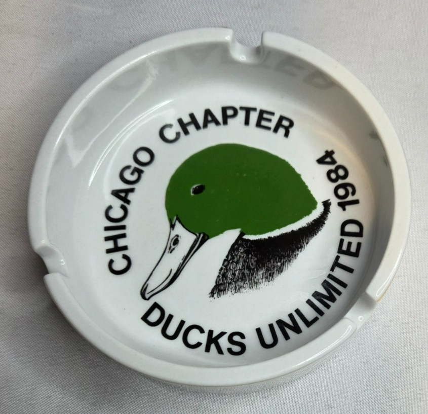 Vintage 1984 Ducks Unlimited Chicago Chapter Ashtray