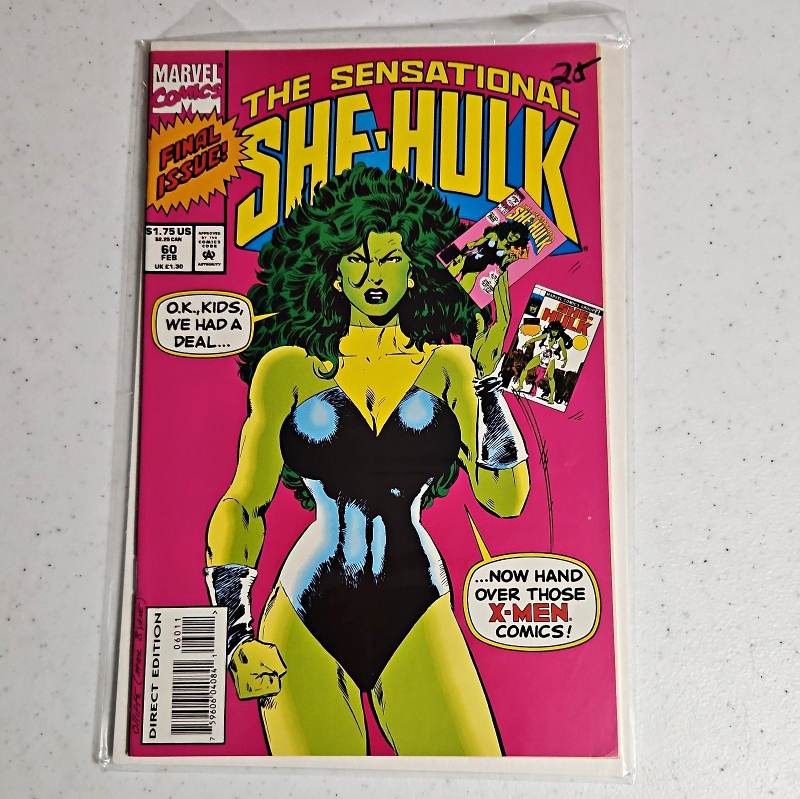 Marvel Comics The Sensational She-Hulk #60 Direct Edition 1994 John Byrne