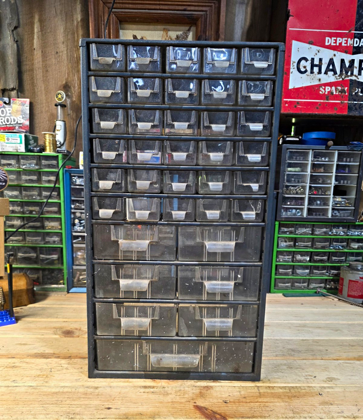 VTG metal Wards Power Kraft 37 Drawer Parts Organizer-bin VTG metal Wards Power Kraft 37 Drawer Parts Organizer-bin