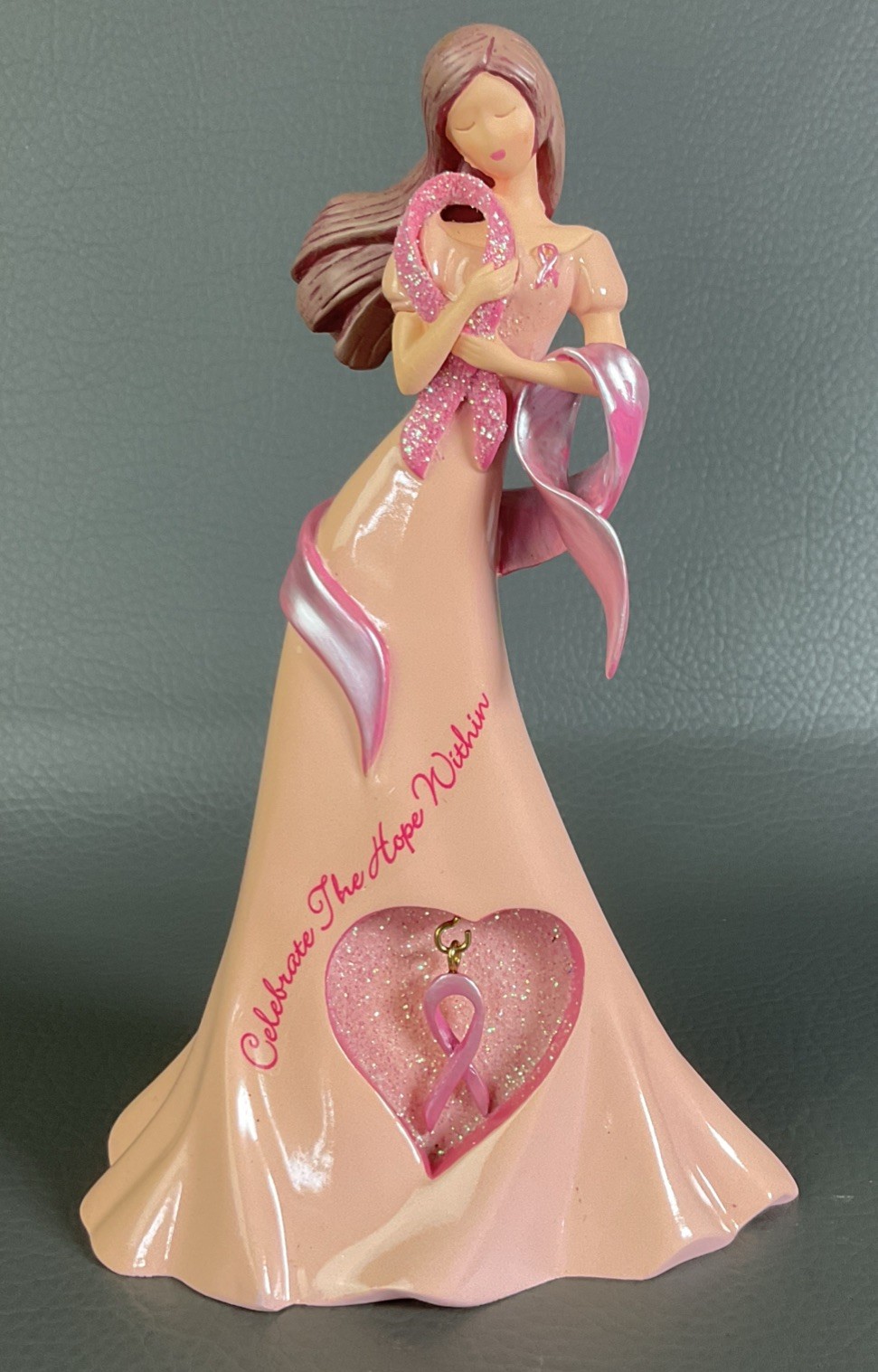 Hamilton Collection Celebrate The Hope Within Breast Cancer Awareness Figurine Hamilton Collection Celebrate The Hope Within Breast Cancer Awareness Figurine