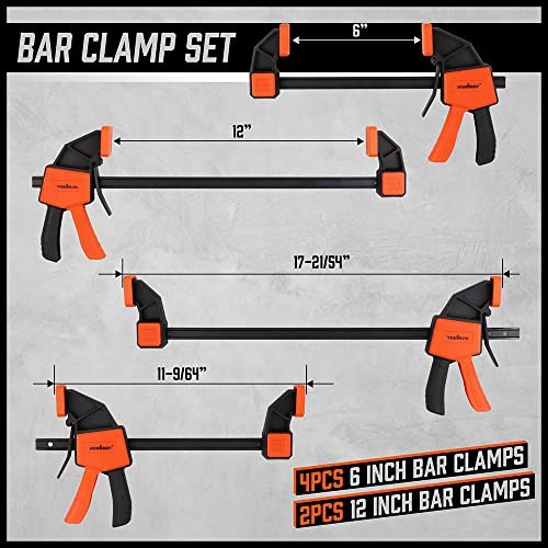 HORUSDY 8-Pack Bar Clamps for Woodworking, 12\ HORUSDY 8-Pack Bar Clamps for Woodworking, 12\