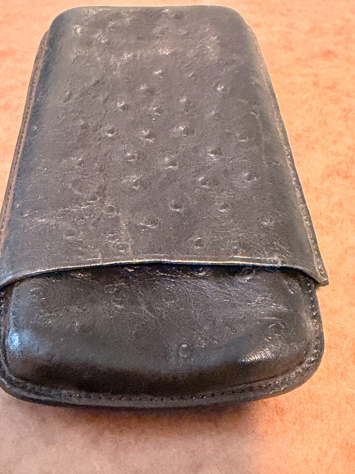 VINTAGE LEATHER CIGAR CASE MADE IN SPAIN - PERFECT CONDITION